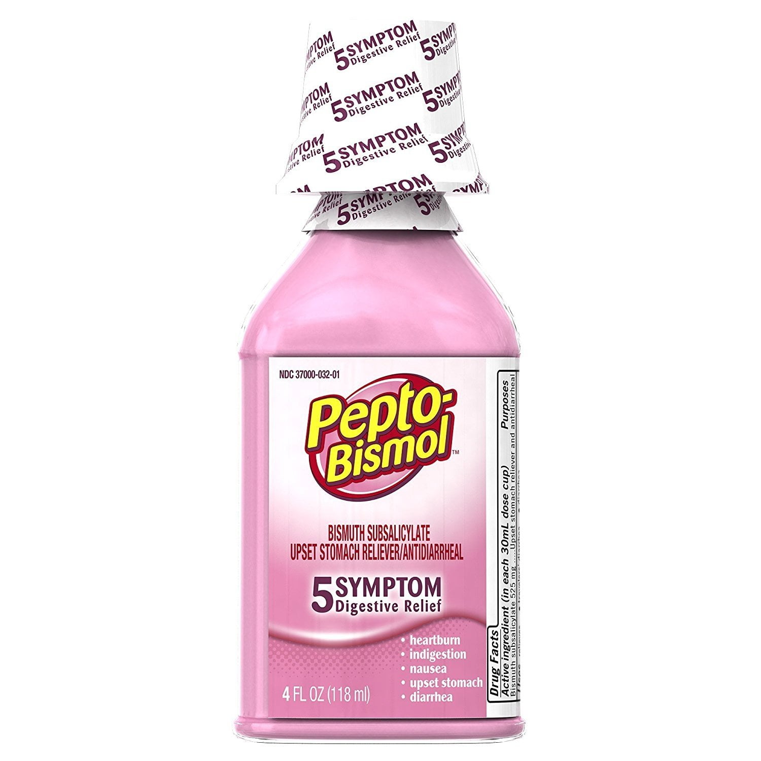 Pepto-Bismol Original Liquid 5 Symptom Relief including Upset Stomach ...