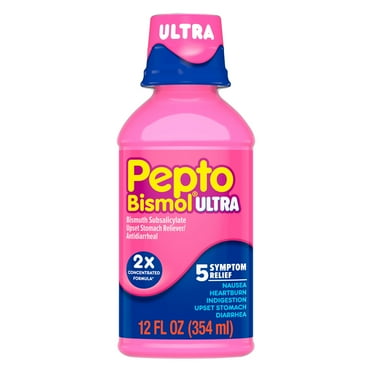 Pepto Bismol Ultra 5 Symptom Stomach Relief Liquid, Original, 12 oz
