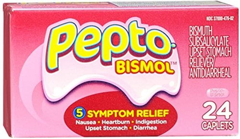 PeptoBismol Upset Stomach Reliever/Antidiarrheal Caplets, 24 ct