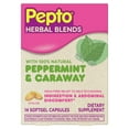 thumbnail image 1 of Pepto Herbal Blends, 100% Natural Peppermint Help Soothe Occasional Indigestion, 14 Softgels, 1 of 9