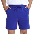 thumbnail image 1 of Pepypepy Men’s Athletic Shorts – 100% Cotton, Lightweight & Soft with Pockets, Blue, S-XXL, 1 of 9