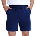 thumbnail image 1 of Pepypepy Men’s Athletic Shorts – 100% Cotton, Lightweight & Soft with Pockets, Dark Blue, S-XXL, 1 of 10
