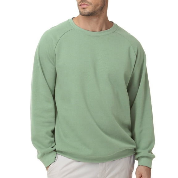 Pepypepy Men’s Cotton Crewneck Pullover – Lightweight Long Sleeve Sweatshirt in Solid Colors, S-XXL