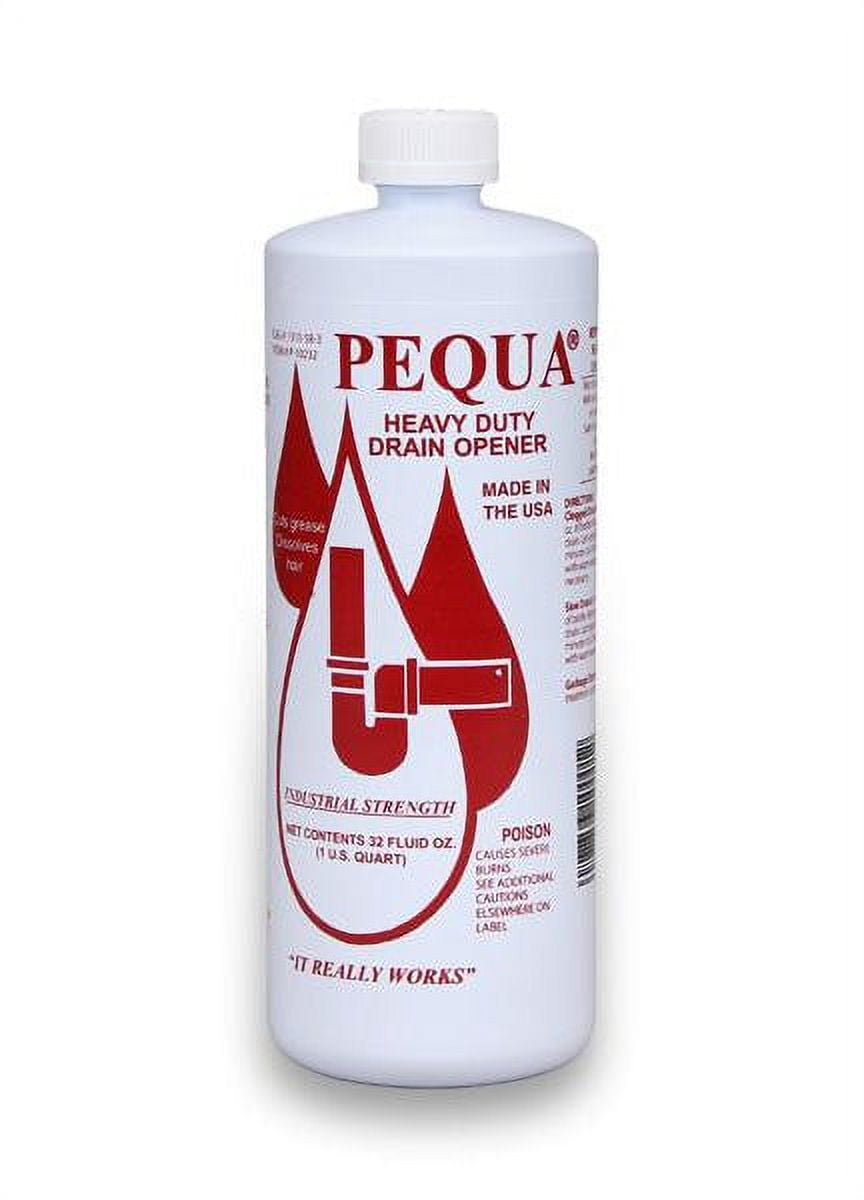 Pequa Max Strength Heavy Duty Drain Opener, 32 oz Plumbing Cleaner