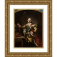 thumbnail image 1 of Per Krafft the Elder 18x24 Gold Ornate Framed and Double Matted Museum Art Print Titled - Portrait of Stanisław August Poniatowski, King of Poland (C. 1767), 1 of 4
