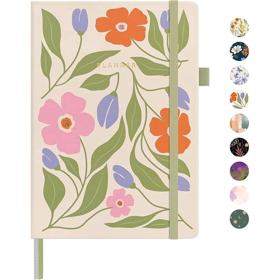 And Per Se Undated Planner – A5 Weekly & Monthly Goal Planner for 72 Weeks (1.5 Years) – Hardcover with Monthly Tab Stickers, Back Pocket & Habit Tracking (Botanical Floral)