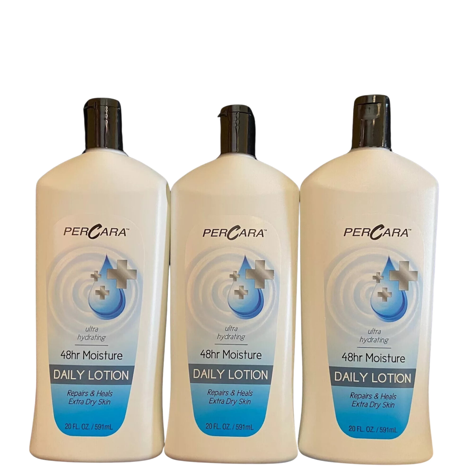 PerCara Ultra Hydrating Skin Lotion 48hr Moisture ( Pack of 3) 20 fl.oz