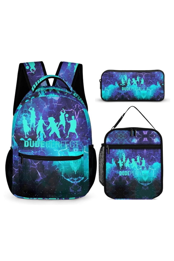 Backpack Set, Large Capacity Computer Bag with Lunch Box And Pencil Case, Student Backpack for Men And Women