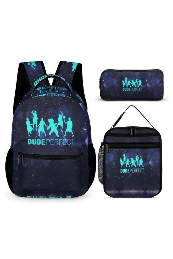 Backpack Set, Large Capacity Computer Bag with Lunch Box And Pencil Case, Student Backpack for Men And Women