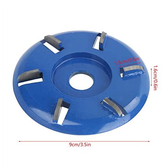 PerGar Wood Carving Disc, Angle Grinder Wood Carving Disc, Wood Shaping Wheel, Stump Tool Grinder Disc Wheel Attachments, 6 Teeth Milling Cutter for Wood Cutting Shaping Carving Sanding(Curved )