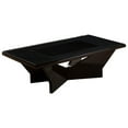 thumbnail image 1 of Pera 47 Inch Modern Coffee Table, Black Glass Insert, Geometric, Black, 1 of 5