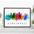 thumbnail image 1 of Pera Print Cincinnati Skyline Ohio Poster, Cincinnati Cityscape Painting Unframed Poster, Cincinnati Ohio Poster, Ohio Home Office Wall Decor - 24x36 Inches, 1 of 1