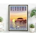 thumbnail image 1 of Pera Print Retro Style Travel Poster, Alabama, Vintage Rustic Poster Print, Home Office wall Decoration, Alabama State Map, Unframed Poster Print - 16*24 inches, 1 of 4