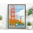 thumbnail image 1 of Pera Print Retro Style Travel Poster, California, Vintage Rustic Poster Print, Home Office wall Decoration, California State Map Poster, Unframed Poster Print - 16*24 inches, 1 of 4
