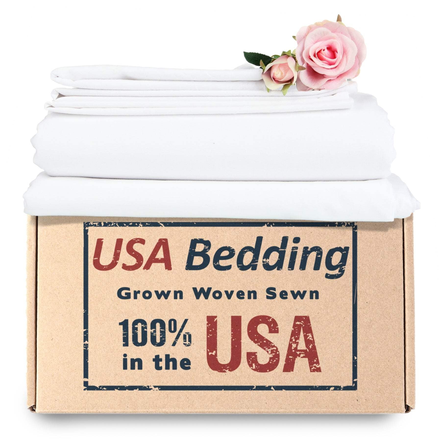 White Queen Percale Cotton Polyester Deep Pocket Sheet Set