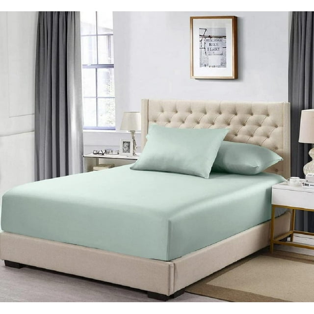 Percale Fitted Sheet, Extra Deep Pocket (22 Inches) Queen Size Fitted