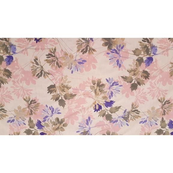 Percale Sheeting Fabric 102" Pink & Purple Floral