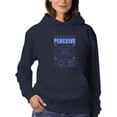 thumbnail image 1 of Perceive Vectors Techno Style Hoodie Women - Women Hoodie, Navy, 4XL, 1 of 4