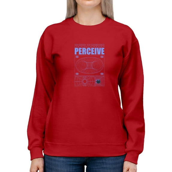 Perceive Vectors Techno Style Sweatshirt Women -Image by Shutterstock, Female Medium