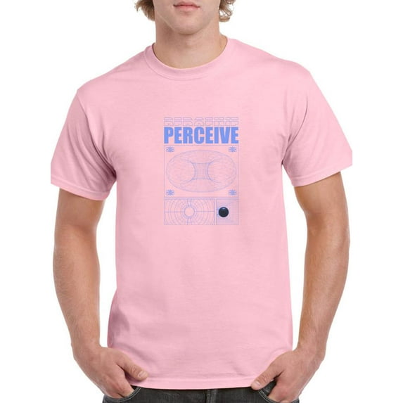 Perceive Vectors Techno Style T-Shirt Men -Image by Shutterstock, Male XX-Large