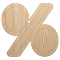 thumbnail image 1 of Percent Symbol Wood Holiday Christmas Tree Ornament Unfinished DIY Pre-Drilled Craft, 1 of 7