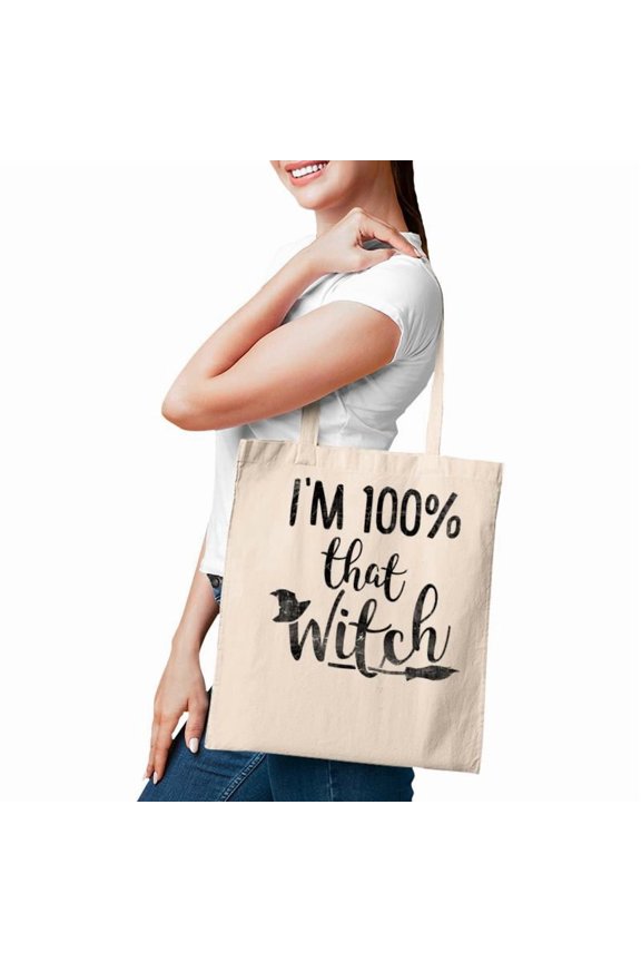 Percent That Witch Halloween Top Tote Bag