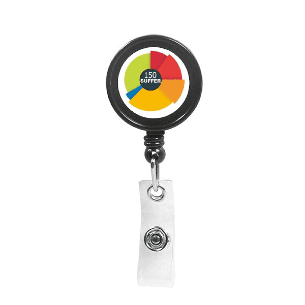 Percentage Difficulties Encountered Life Retractable Keychain Badge Holder ID Badge