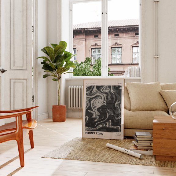 Perception Retro Print: 70s Grainy Gradient Wall Art (Print), Poster Only