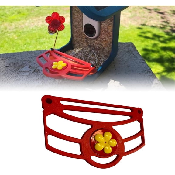 Perch with Built-in Hummingbird Feeder for Bird Buddy, ABS Wider Extension Perch, Smart Bird Feeder Accessories, DIY Add-ons for Backyard Birdwatching Garden Wildlife Observation