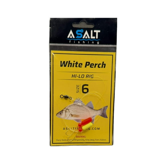 Asalt Fishing White Perch (Ocean Perch) Hi-Lo Fishing Rigs with Floats Size 4