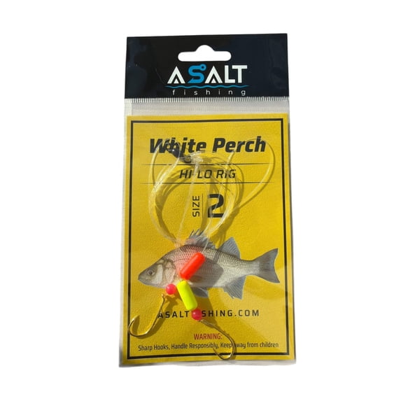 Asalt Fishing White Perch (Ocean Perch) Hi-Lo Fishing Rigs with Floats Size 2