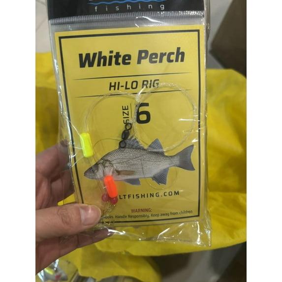 Asalt Fishing White Perch (Ocean Perch) Hi-Lo Fishing Rigs with Floats Size 6