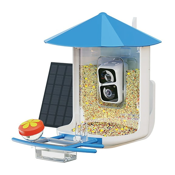 PerchMe Smart Bird Feeder with Camera (Azure Canopy), SF-BF-AC01