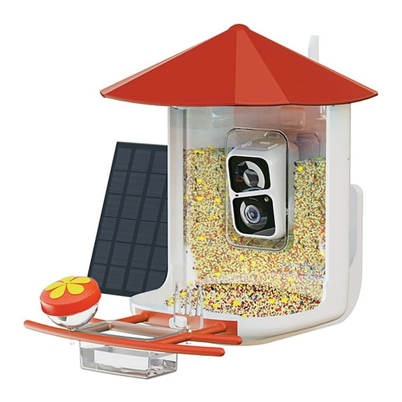 PerchMe Smart Bird Feeder with Camera (Vermilion Canopy), SF-BF-VC01