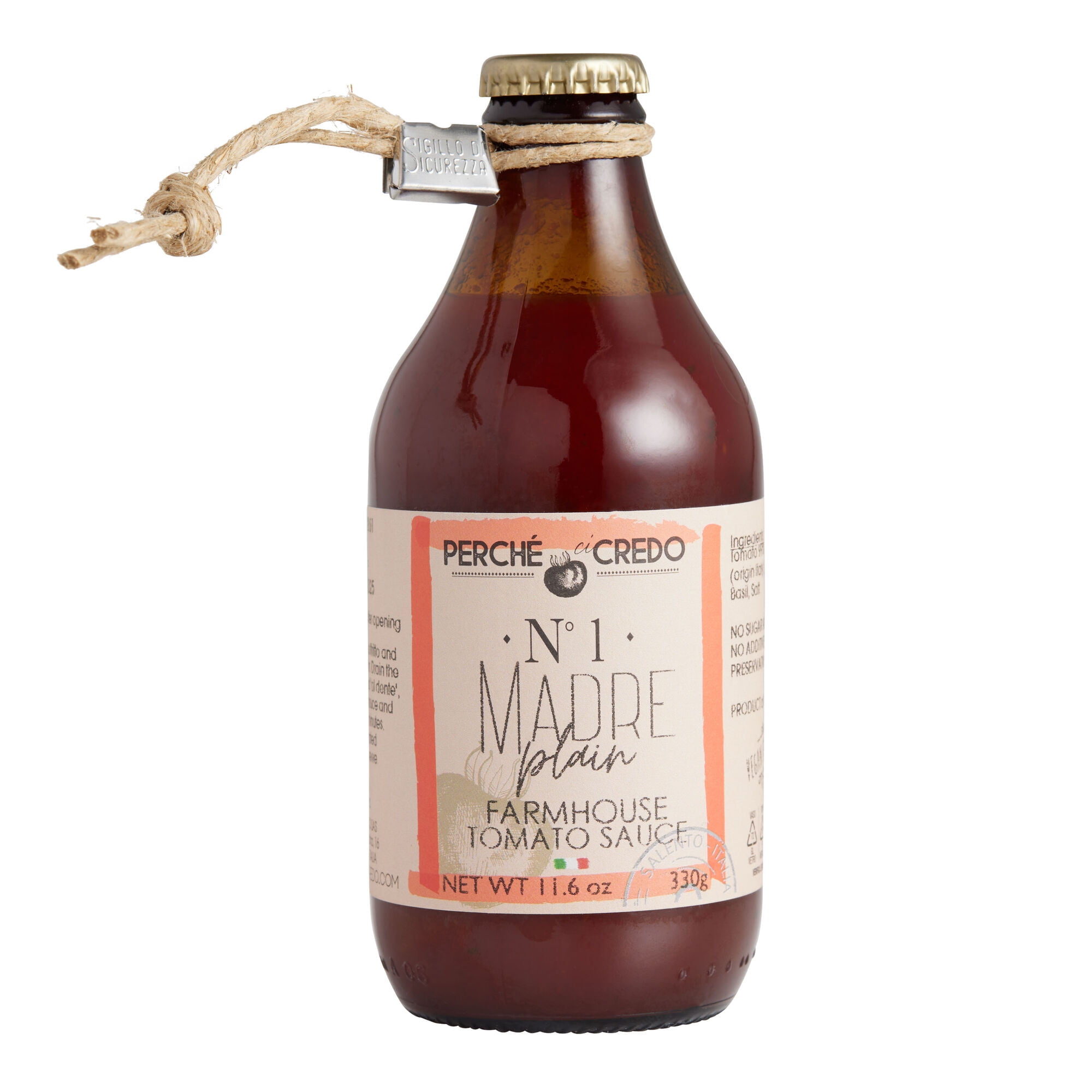 Perche ci Credo Mother Homemade Tomato Sauce 11.64 oz. Pack of 2