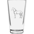 thumbnail image 1 of Percheron Body Horse Themed Etched 16oz Libbey Pint Glass, 1 of 1