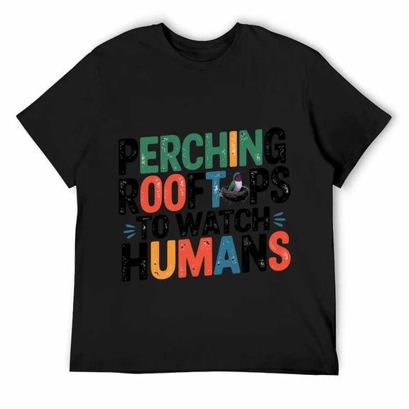 Perching On Rooftops To Watch Humans Pink Ribbon In October T-Shirt