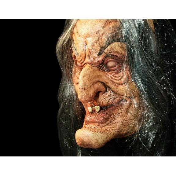Perchta Wicked Witch - Lord Grimley's Manor Halloween Unisex Adult Latex Half Mask