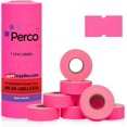thumbnail image 1 of Perco 1 Line Fluorescent Pink Labels - 8,000 Blank Price and Date Gun Labels for Perco Lite, X, Plus and Pro 1 Line Price and Date Guns - 8 Rolls, 1 Sleeve - Made in USA, 1 of 7