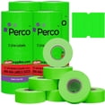 thumbnail image 1 of Perco 2 Line Fluorescent Green Labels - 24,000 Blank Price and Date Gun Labels for Perco 2 Line Price and Date Guns - 32 Rolls, 4 Sleeves - Made in USA, 1 of 7