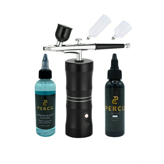 Percu Airbrush Dye Kit with Color Compressor - Black