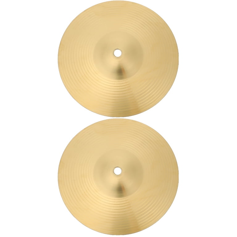 2-Pack Brass Percussion Cymbals for and Kids, Drum Symbols Set for