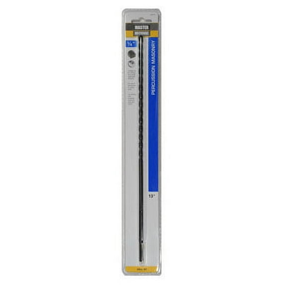 Percussion Masonry Drill Bit, Carbide Tip, 1/4 X 13", Disston, 282319