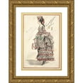 thumbnail image 1 of Percy Anderson 14x18 Gold Ornate Wood Frame and Double Matted Museum Art Print Titled - Costume Design for ‘Third Ballet Girl (Italian)’ (1901), 1 of 4