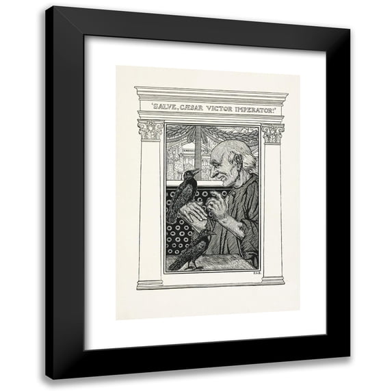 Percy J. Billinghurst 11x14 Black Modern Framed Museum Art Print Titled - A Hundred Anecdotes of Animals Pl 009 (1901)
