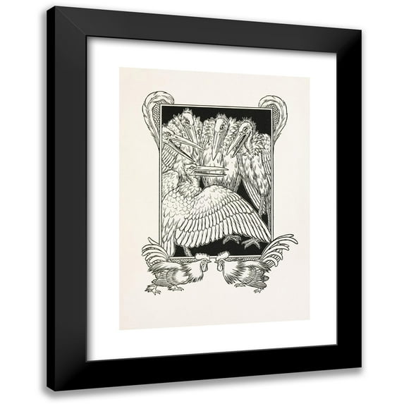Percy J. Billinghurst 11x14 Black Modern Framed Museum Art Print Titled - A Hundred Anecdotes of Animals Pl 091 (1901)