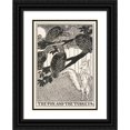thumbnail image 1 of Percy J. Billinghurst 11x14 Black Ornate Wood Framed Double Matted Museum Art Print Titled: The Fox and the Turkeys (1900), 1 of 5