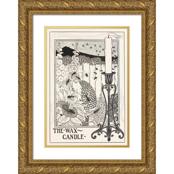 Percy J. Billinghurst 11x14 Gold Ornate Wood Frame and Double Matted Museum Art Print Titled - The Wax-Candle (1900)