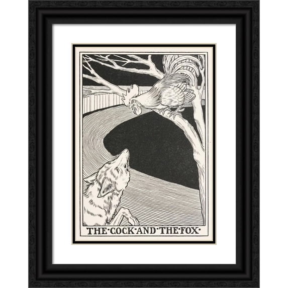 Percy J. Billinghurst 14x18 Black Ornate Wood Framed Double Matted Museum Art Print Titled - The Ears of the Hare (1900)