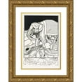 thumbnail image 1 of Percy J. Billinghurst 14x18 Gold Ornate Wood Frame and Double Matted Museum Art Print Titled - A Hundred Anecdotes of Animals Pl 030 (1901), 1 of 4